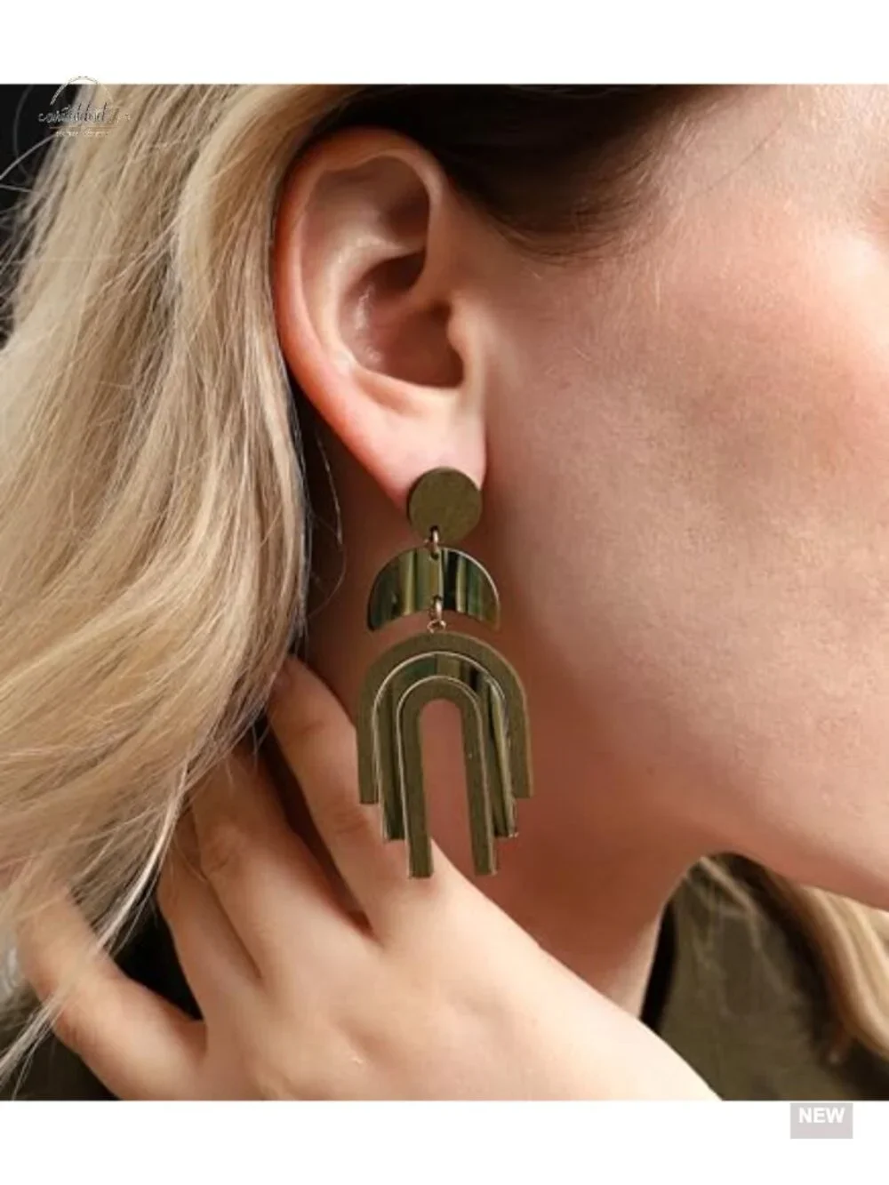 Natural Wooden Acrylic Boho Drop Dangle Earrings Geometric Statement